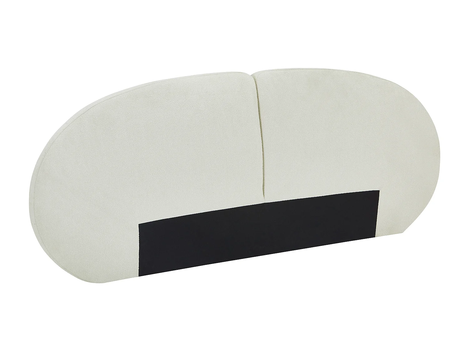 Tête de lit 140 cm – Tissu bouclette – Blanc – VELYNO