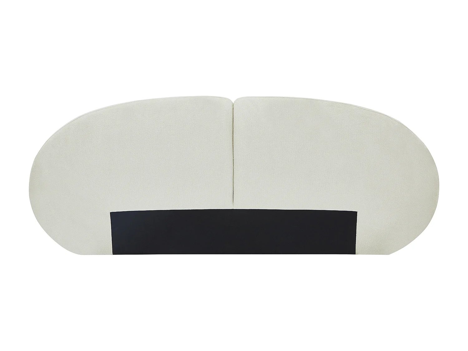 Tête de lit 160 cm – Tissu bouclette – Blanc – VELYNO