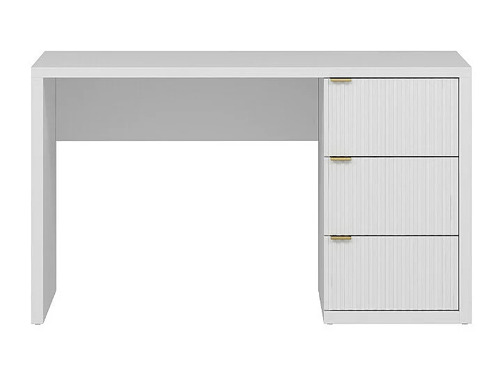 Bureau avec 3 tiroirs - Blanc - MABELI