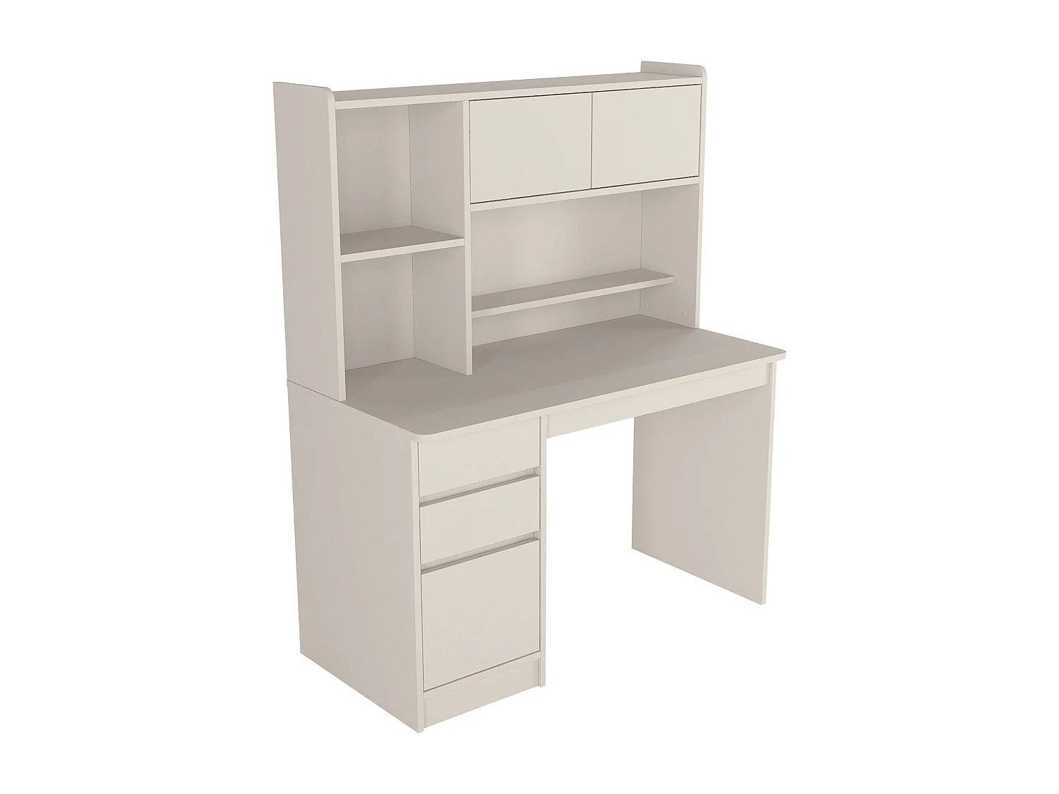 Bureau avec rangements - Beige - OLADIA