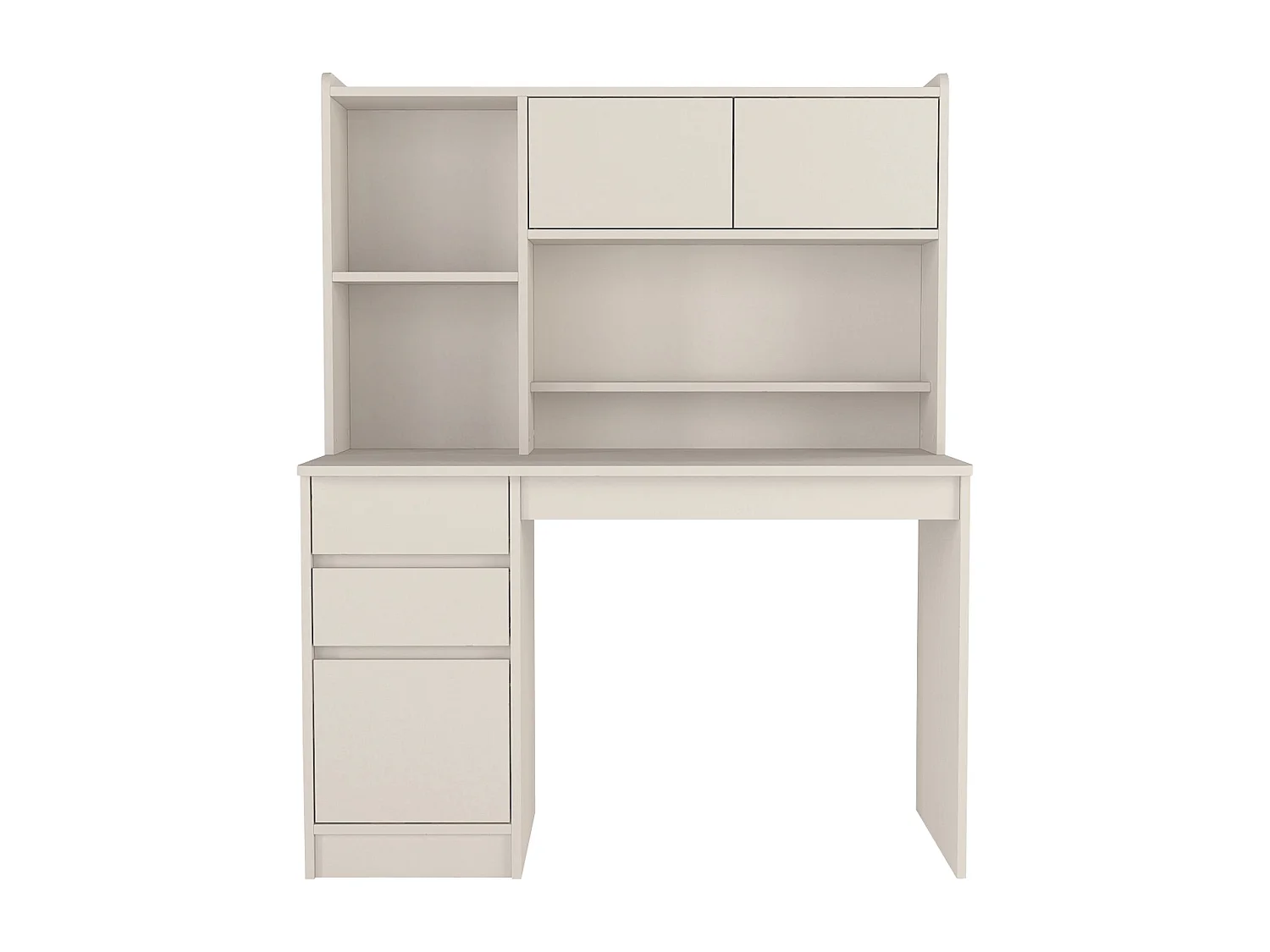 Bureau avec rangements - Beige - OLADIA