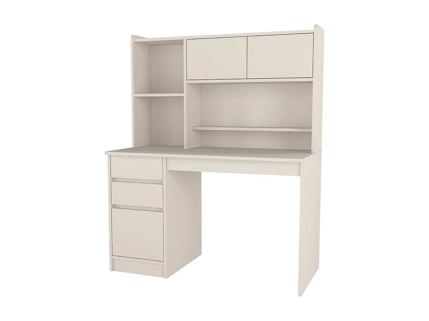 Bureau avec rangements - Beige - OLADIA