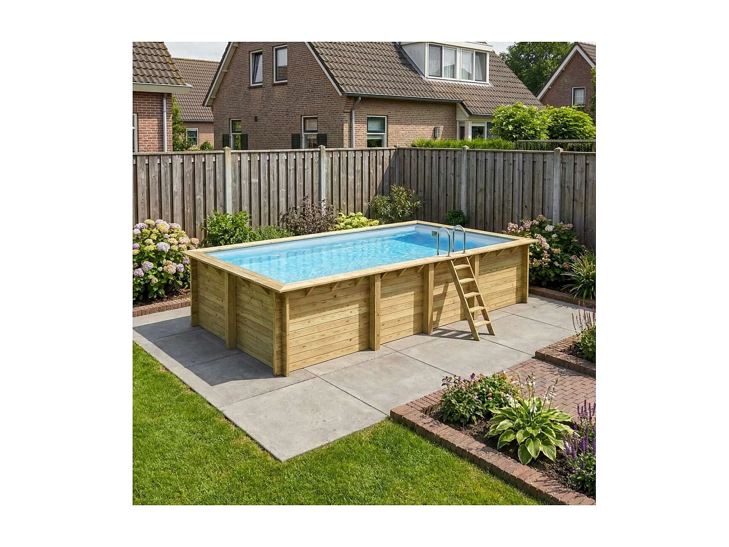 Piscina in legno  7 x 3.75 - H.1.45 m, ,  - BAS7308OSPL2 - ALTANKA