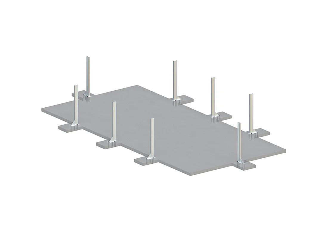 Piscina in legno AQUA 7 x 3.75 - H.1.45 m, grigio, con supporti fissati al calcestruzzo - BAS7308OSPL2 - ALTANKA