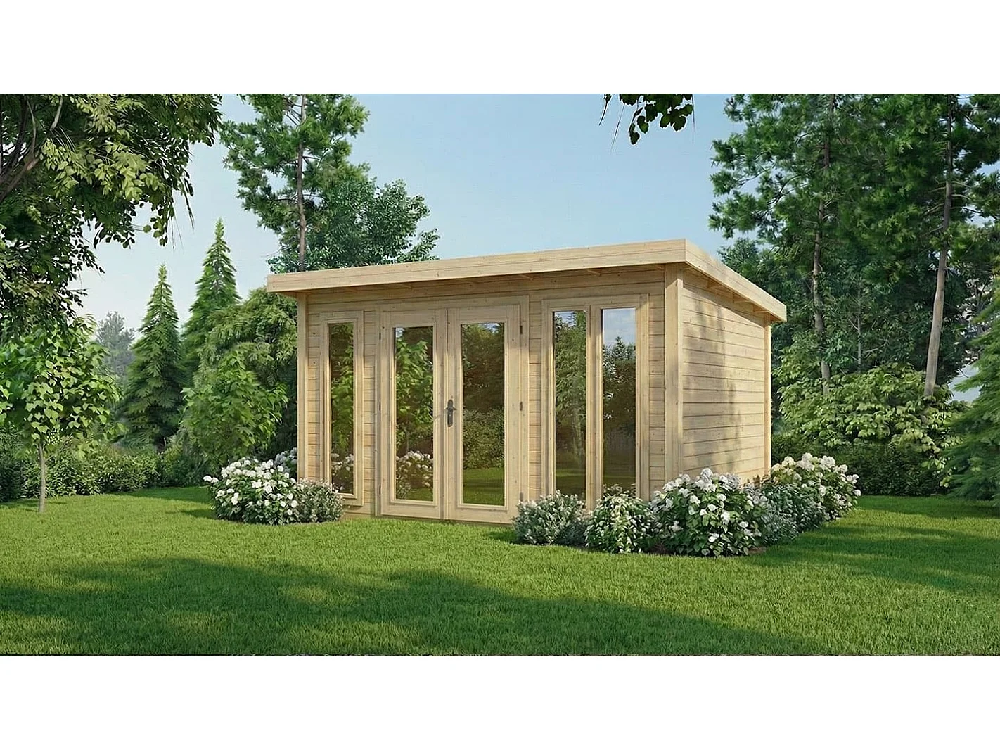 Casetta da giardino in legno Kira 4,04x3,09 m - 12 m2 - 34 mm - 000008 - ALTANKA