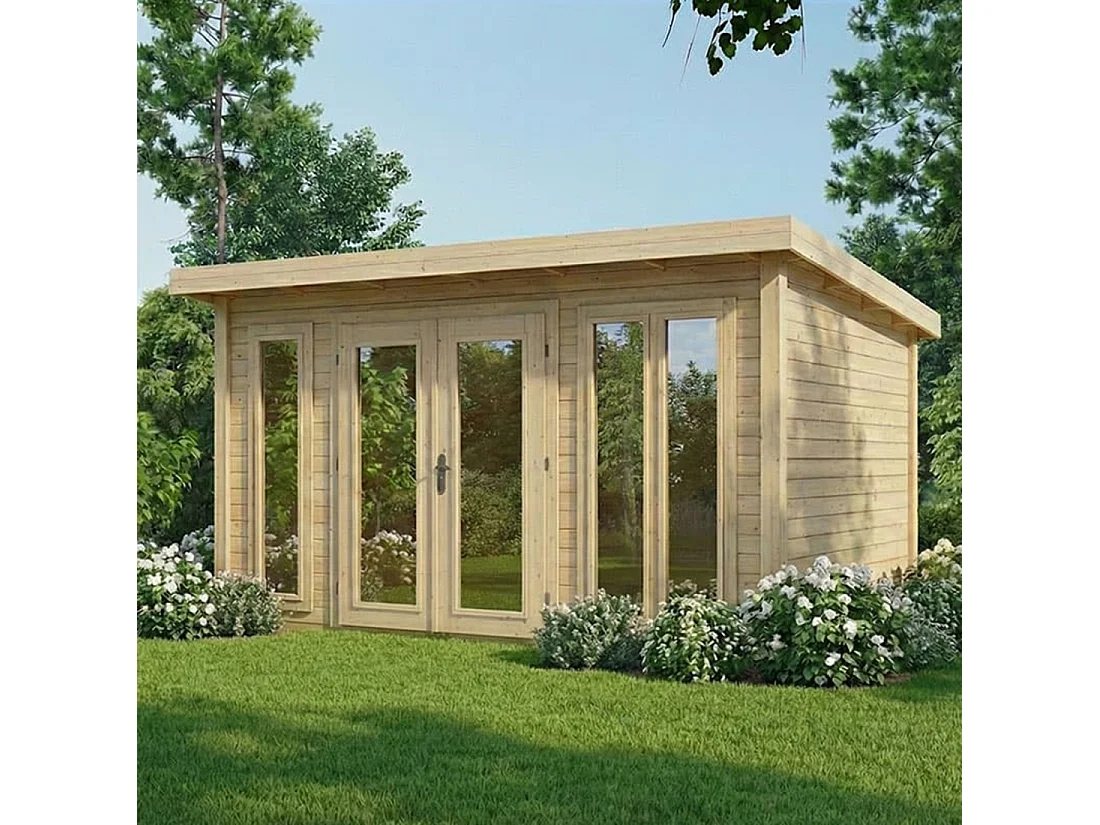 Casetta da giardino in legno Kira 4,04x3,09 m - 12 m2 - 34 mm - 000008 - ALTANKA