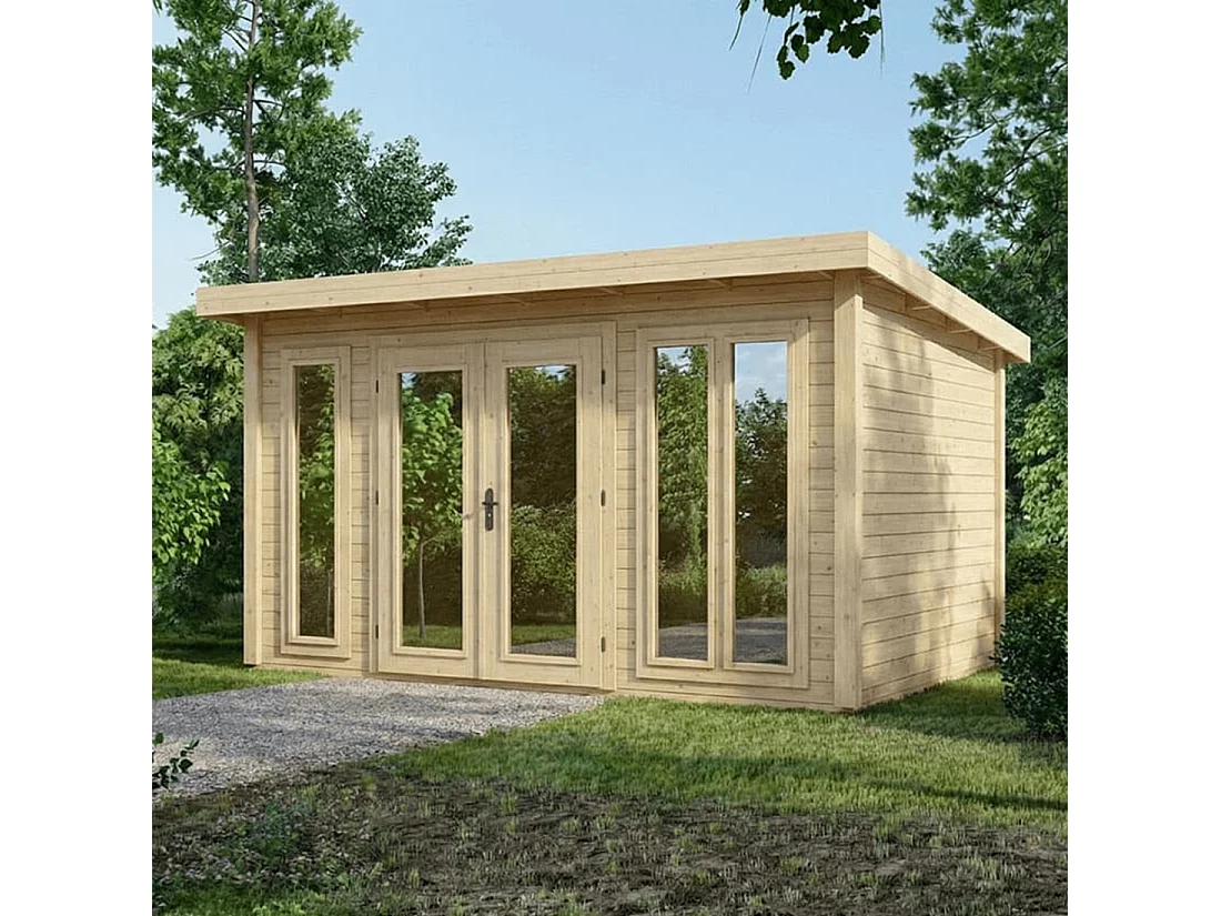 Casetta da giardino in legno Kira 4,04x4,09 m - 12 m2 - 34 mm - 000009 - ALTANKA