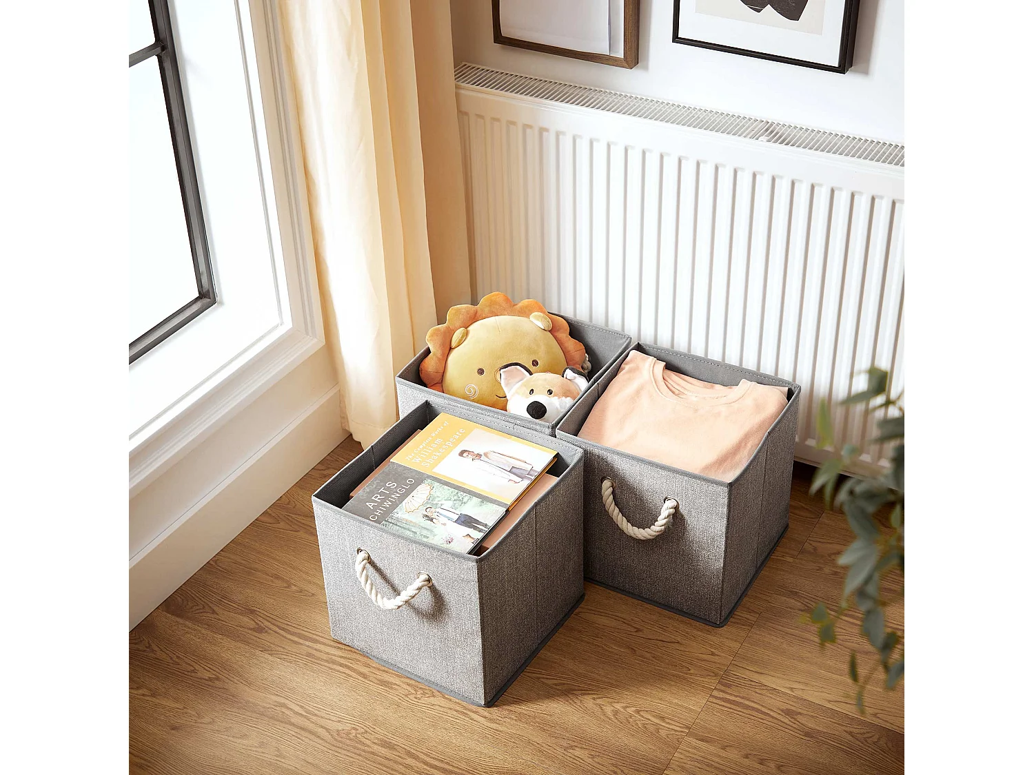 Lot de 3 boîtes de rangement, boîte pliante Addis-Abeba