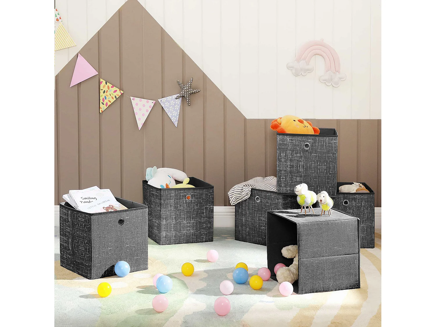 6er-Set Aufbewahrungsbox Faltbox Kabul