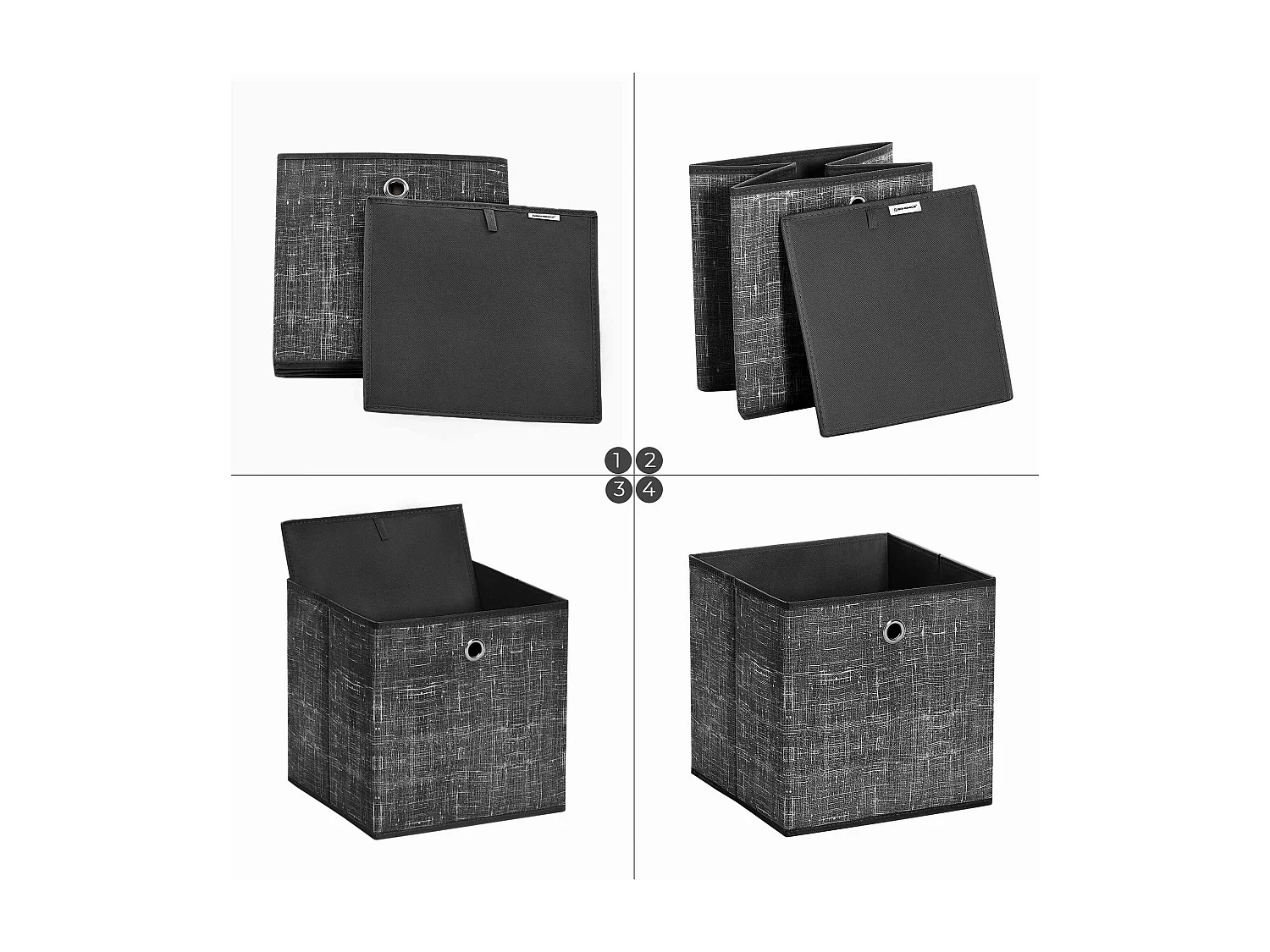 6er-Set Aufbewahrungsbox Faltbox Kabul