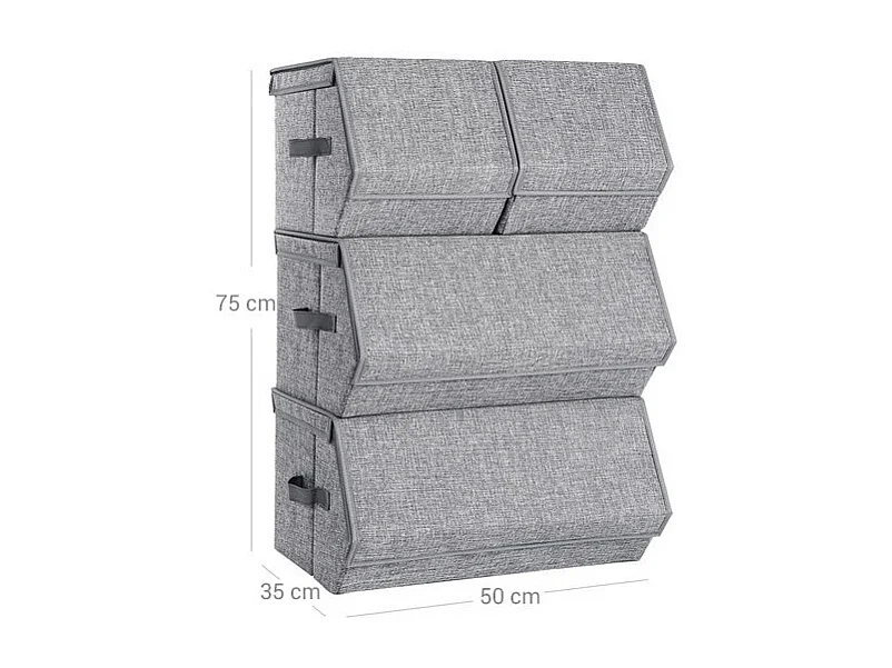 4er-Set Aufbewahrungsbox Washington