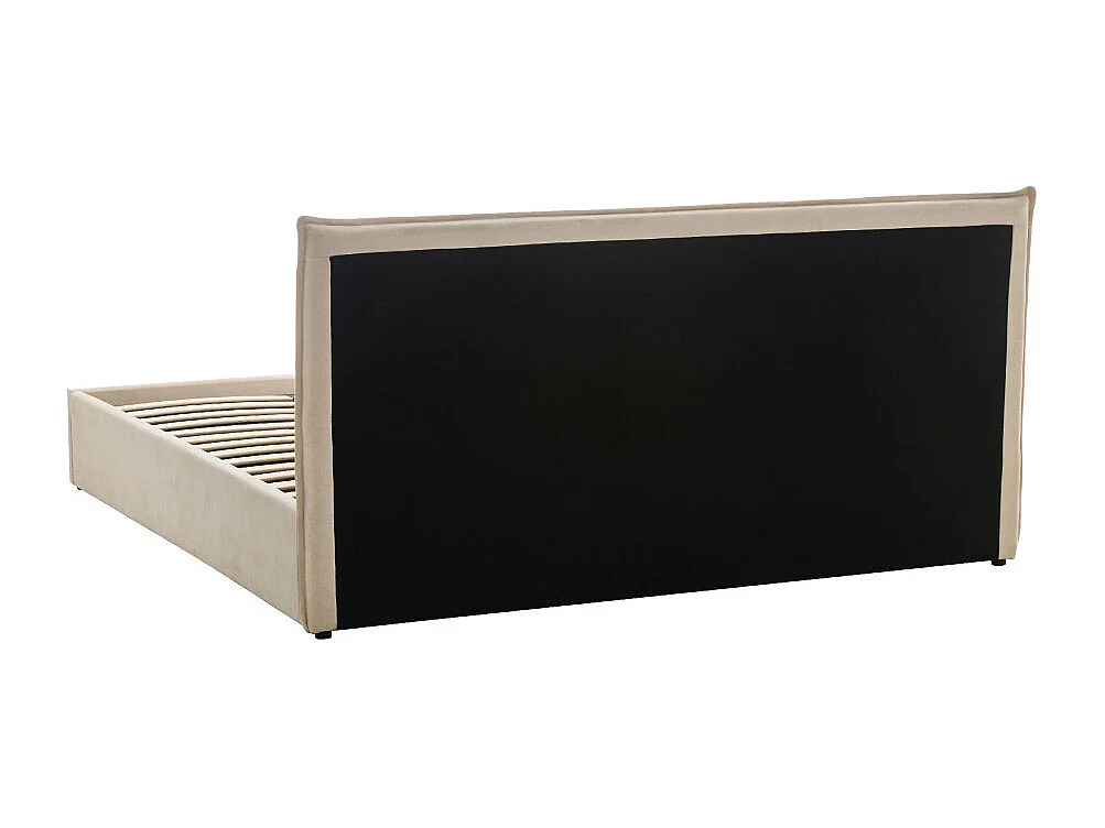 Cama - Lit coffre en tissu 180x200cm - Beige