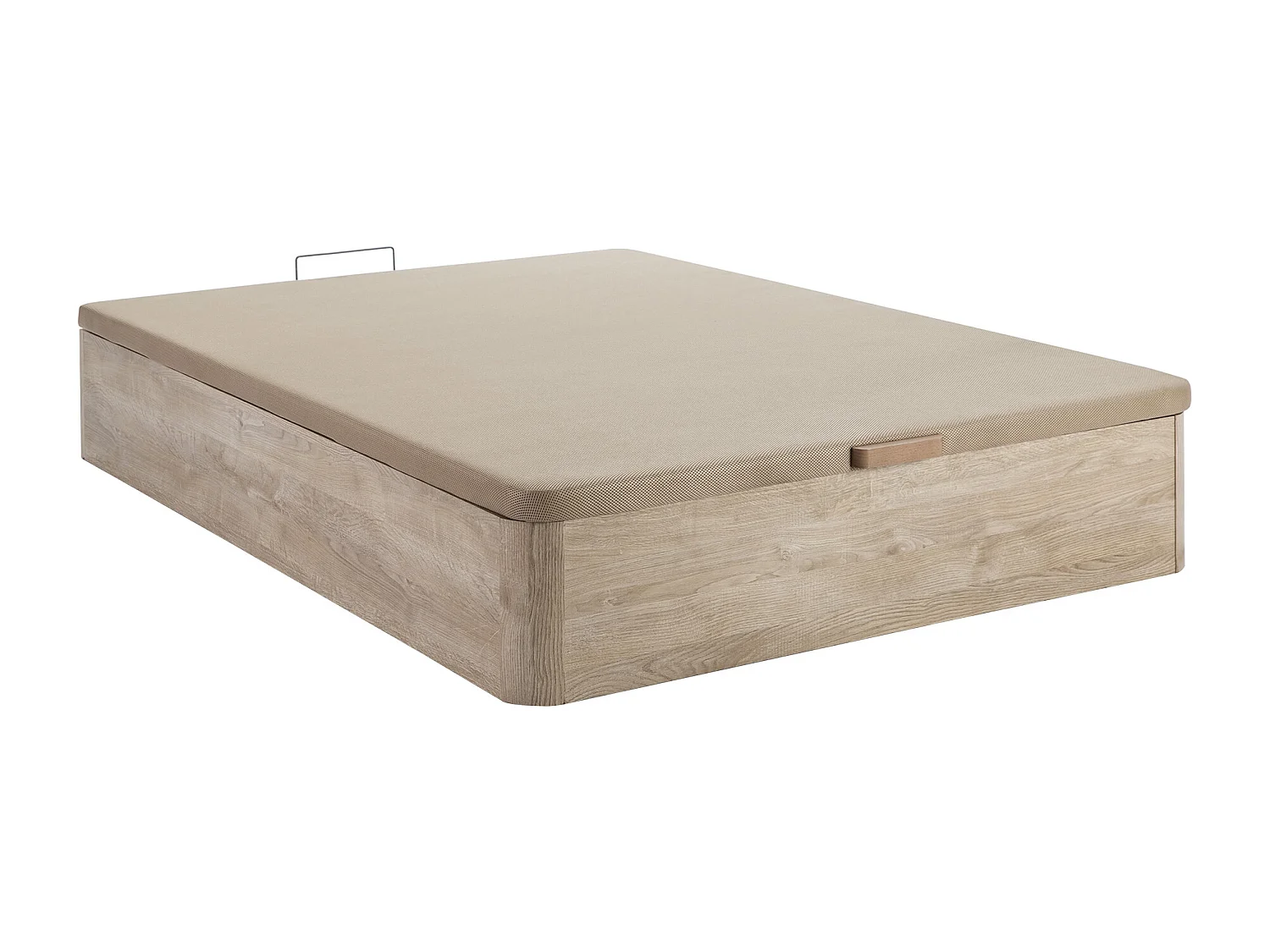 Ensemble 160 x 200 cm sommier coffre naturel clair + matelas ressorts ensachés et fibres de Kapok ép.31cm - SOREMA de NATUREA