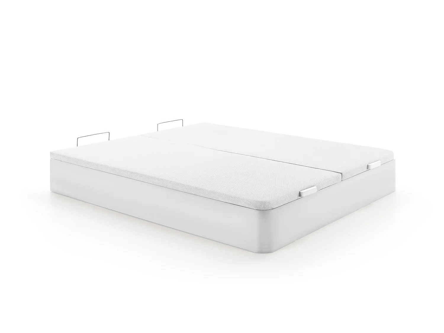 Ensemble 180 x 200 cm sommier coffre blanc + matelas ressorts ensachés et fibres de Kapok ép.31cm - SOREMA de NATUREA