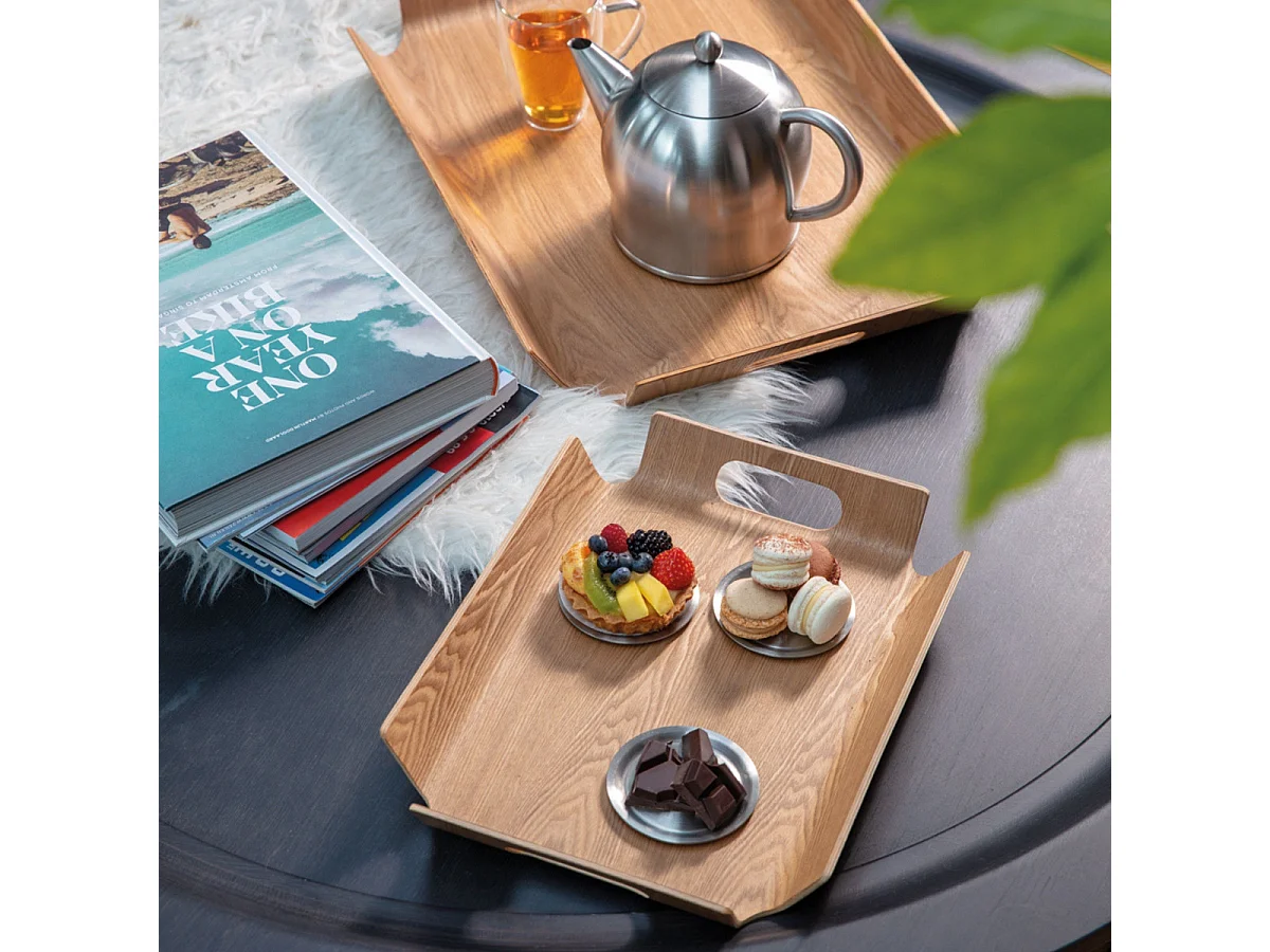 Natural - Plateau de service en bois taille XL