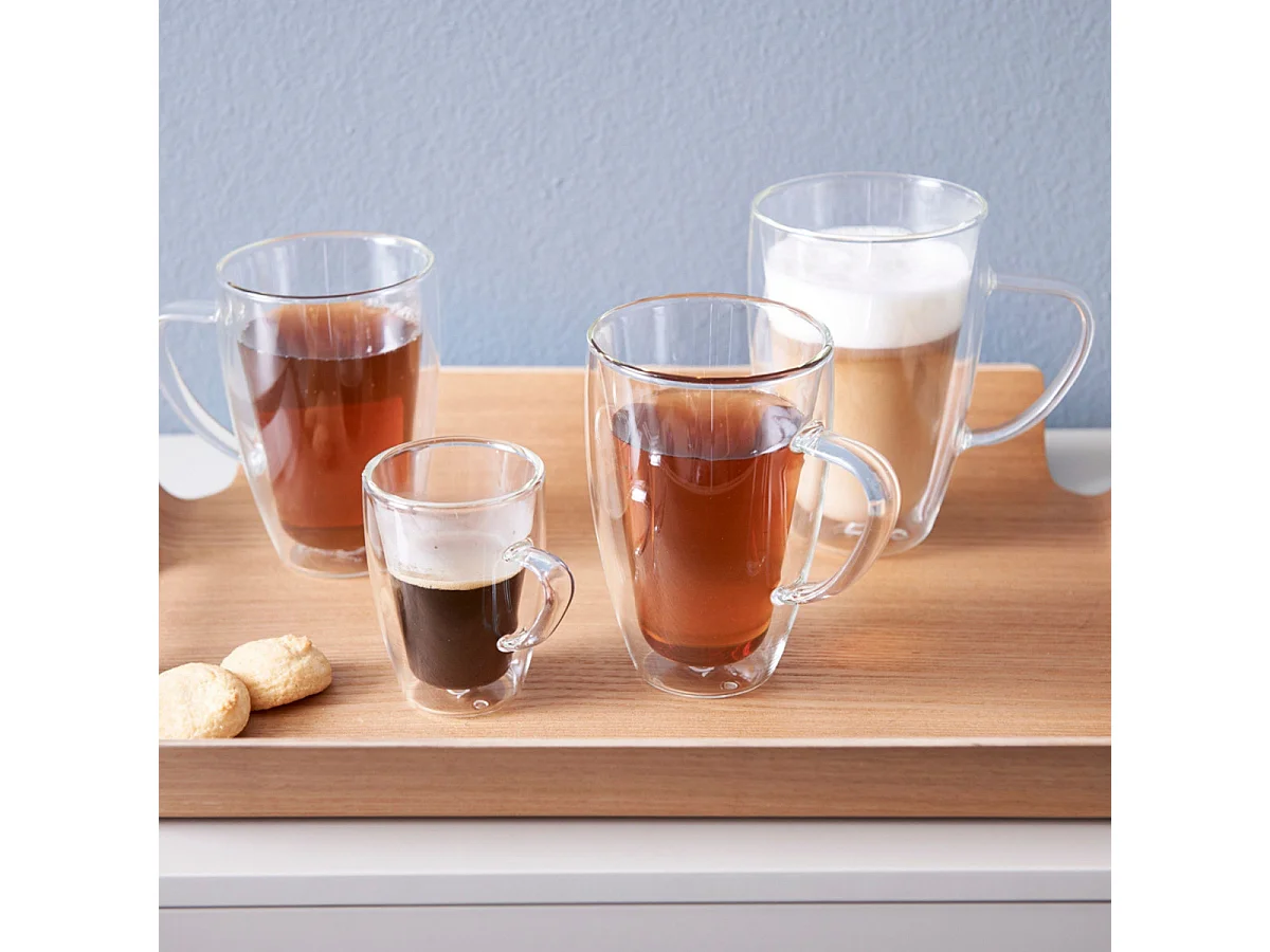 Cappuccino - Lot de 2 verres double paroi Cappuccino/Latte Macchiato, 400 ml