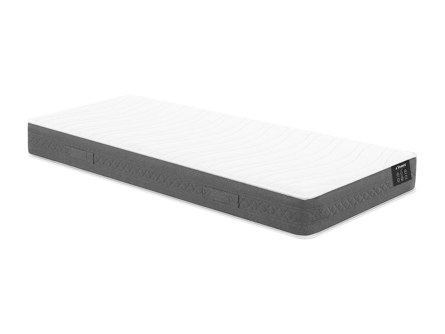 Ensemble 90 x 190 cm sommier coffre naturel clair + matelas ressorts ensachés ép.20cm - ENOROS de YSMÉE