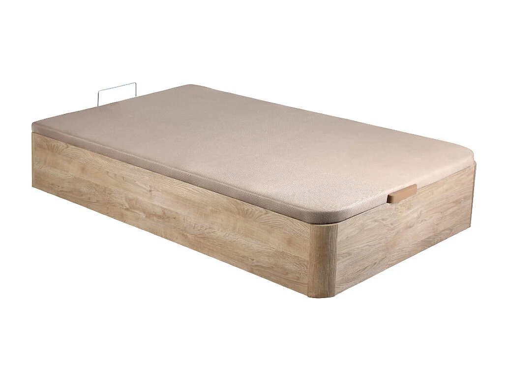Ensemble 90 x 190 cm sommier coffre naturel clair + matelas ressorts ensachés ép.20cm - ENOROS de YSMÉE