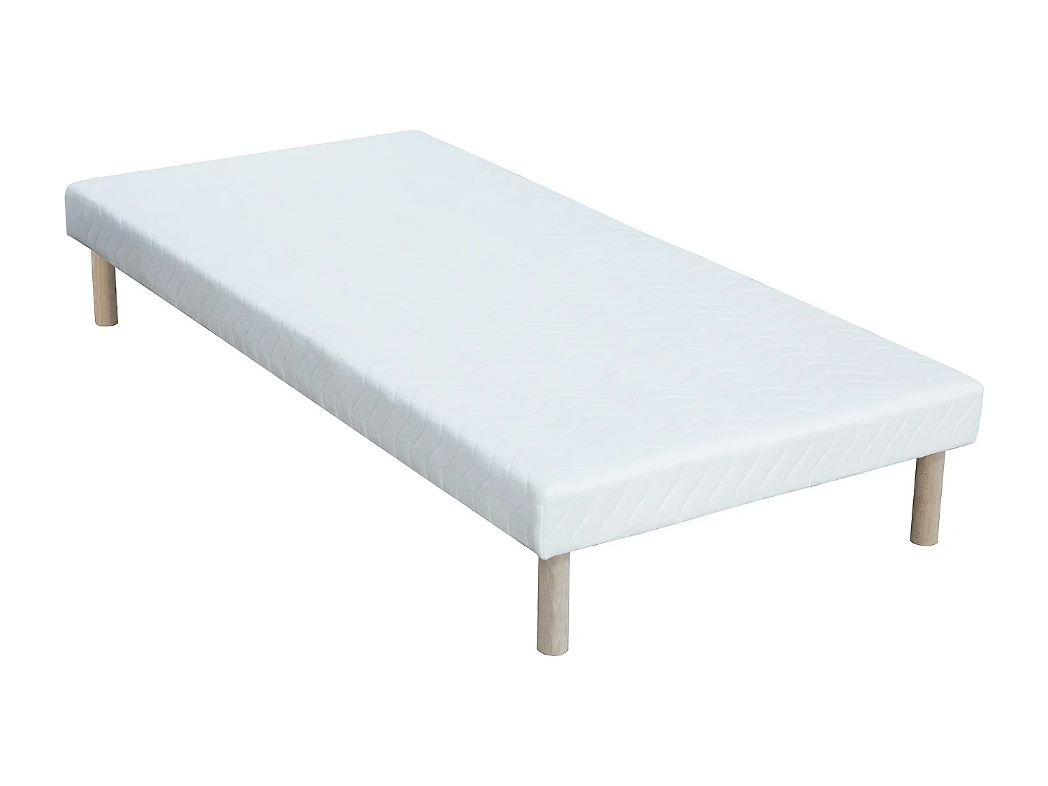 Ensemble 90 x 190 cm sommier tapissier + matelas ressorts ensachés ép.20cm - ENOROS de YSMÉE