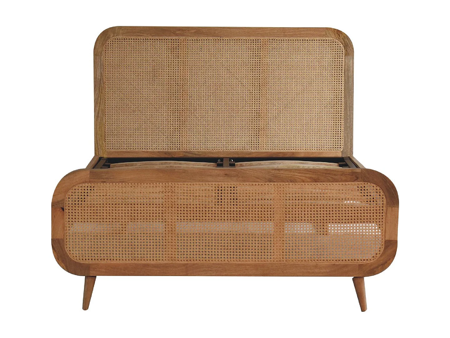 Artisan Furniture Solid Wood Rattan Bed