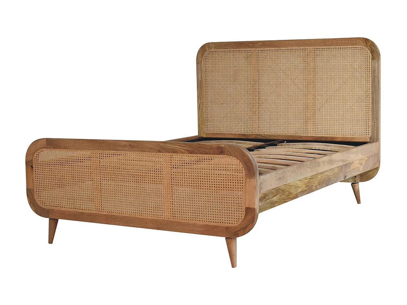 Artisan Furniture Solid Wood Rattan Bed
