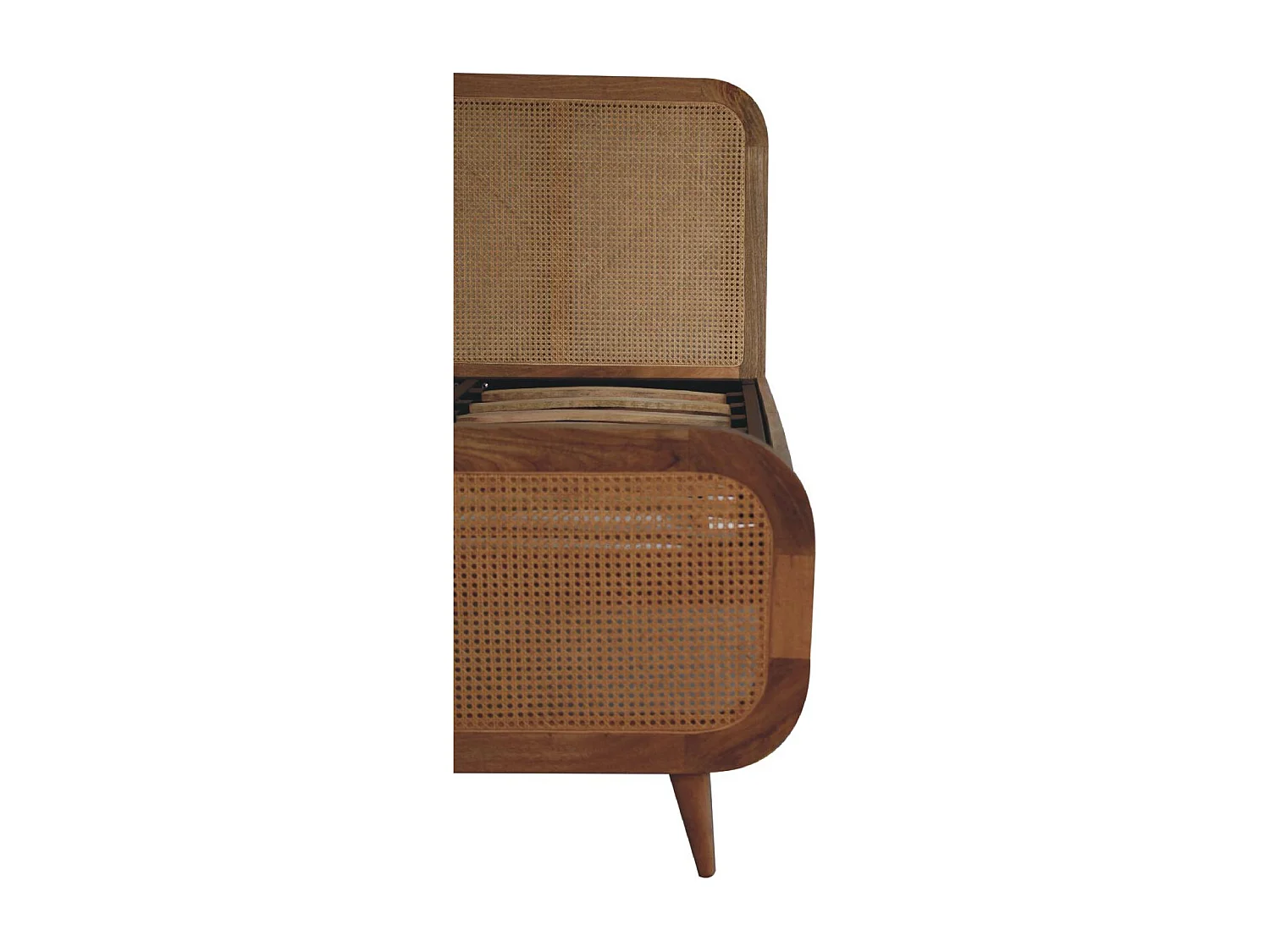 Artisan Furniture Solid Wood Rattan Bed