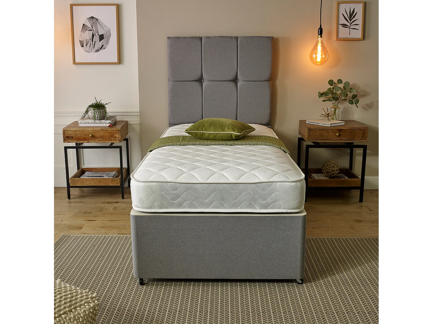 Cooltouch Essentials White Quilted Spring Mattress Soft Plush Firmness