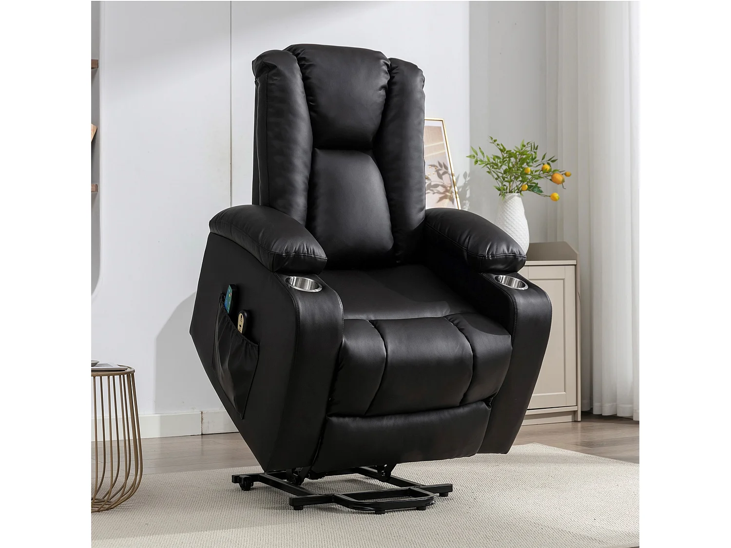 Hartville Electric Lift Assist Riser Recliner with Massage and Heat