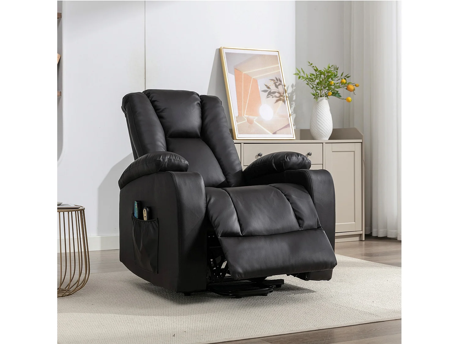 Hartville Electric Lift Assist Riser Recliner with Massage and Heat