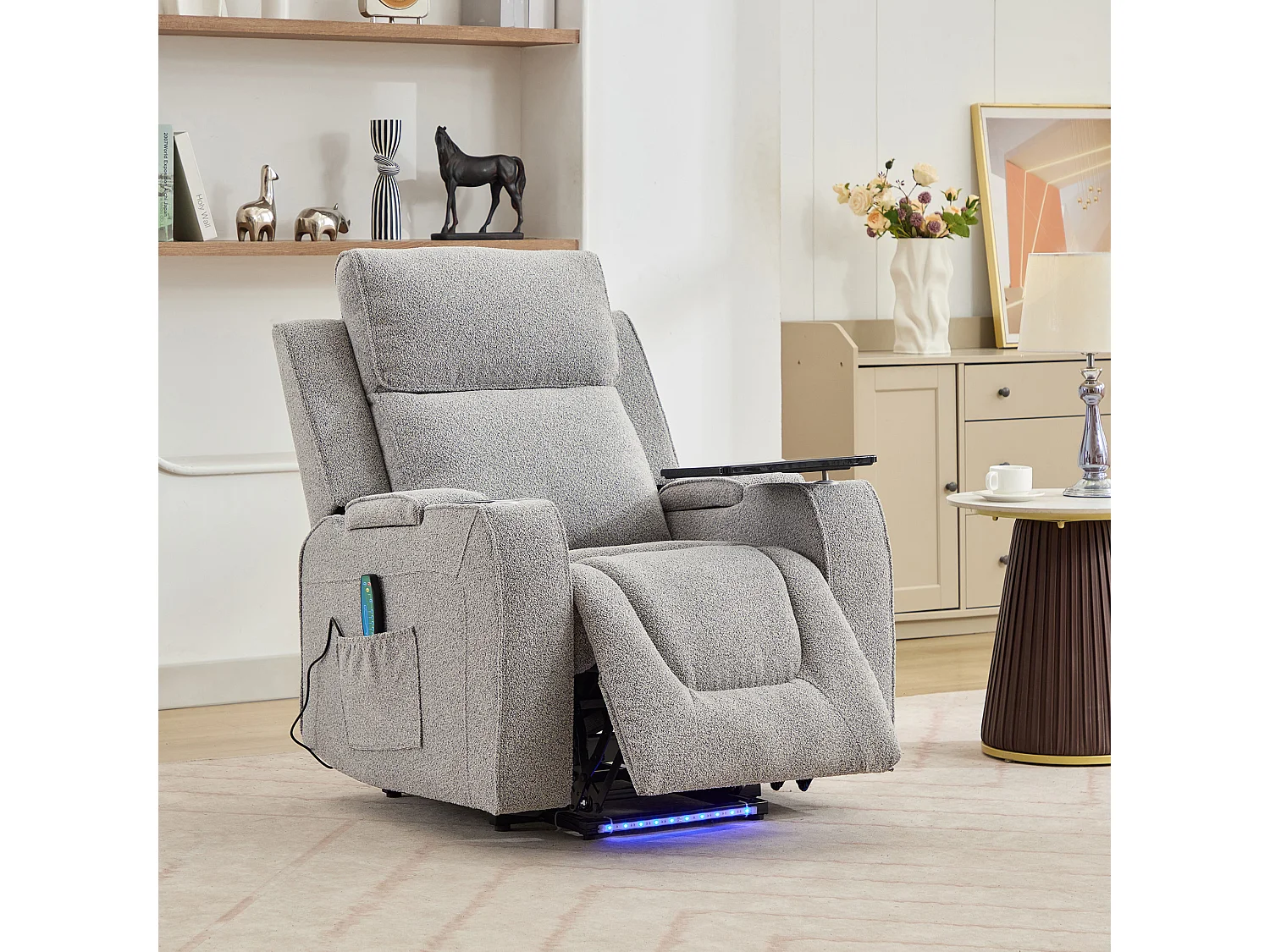 Cowley Electric Riser Recliner Chair with Massage, Heat and Cup Cooler