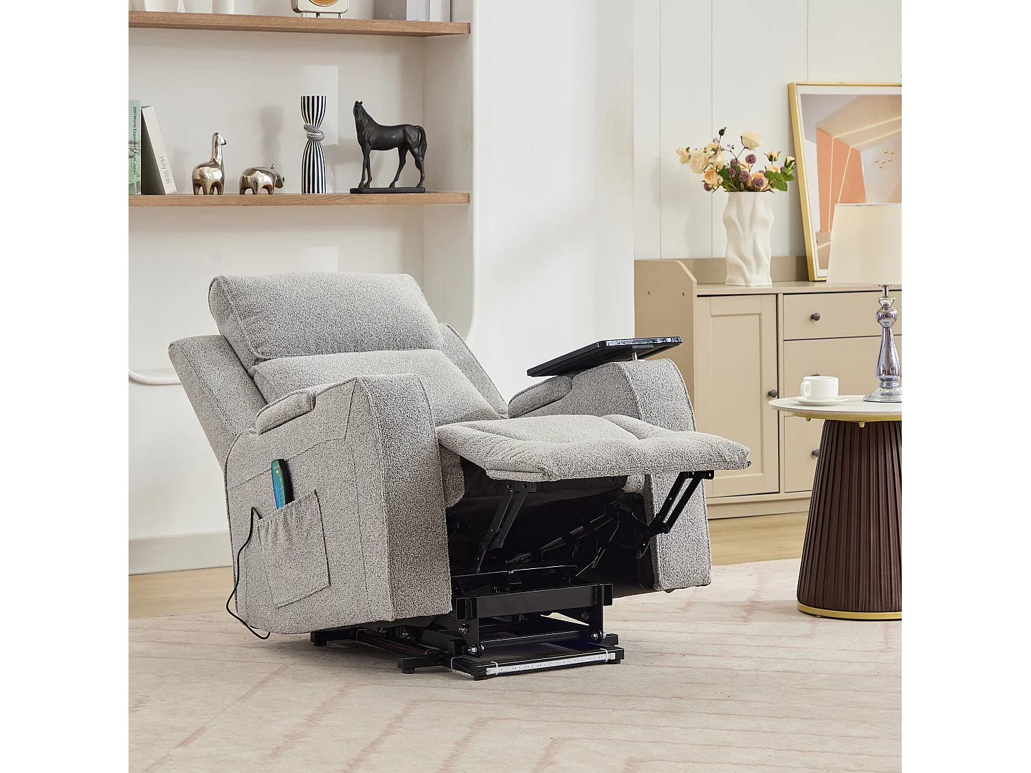 Cowley Electric Riser Recliner Chair with Massage, Heat and Cup Cooler