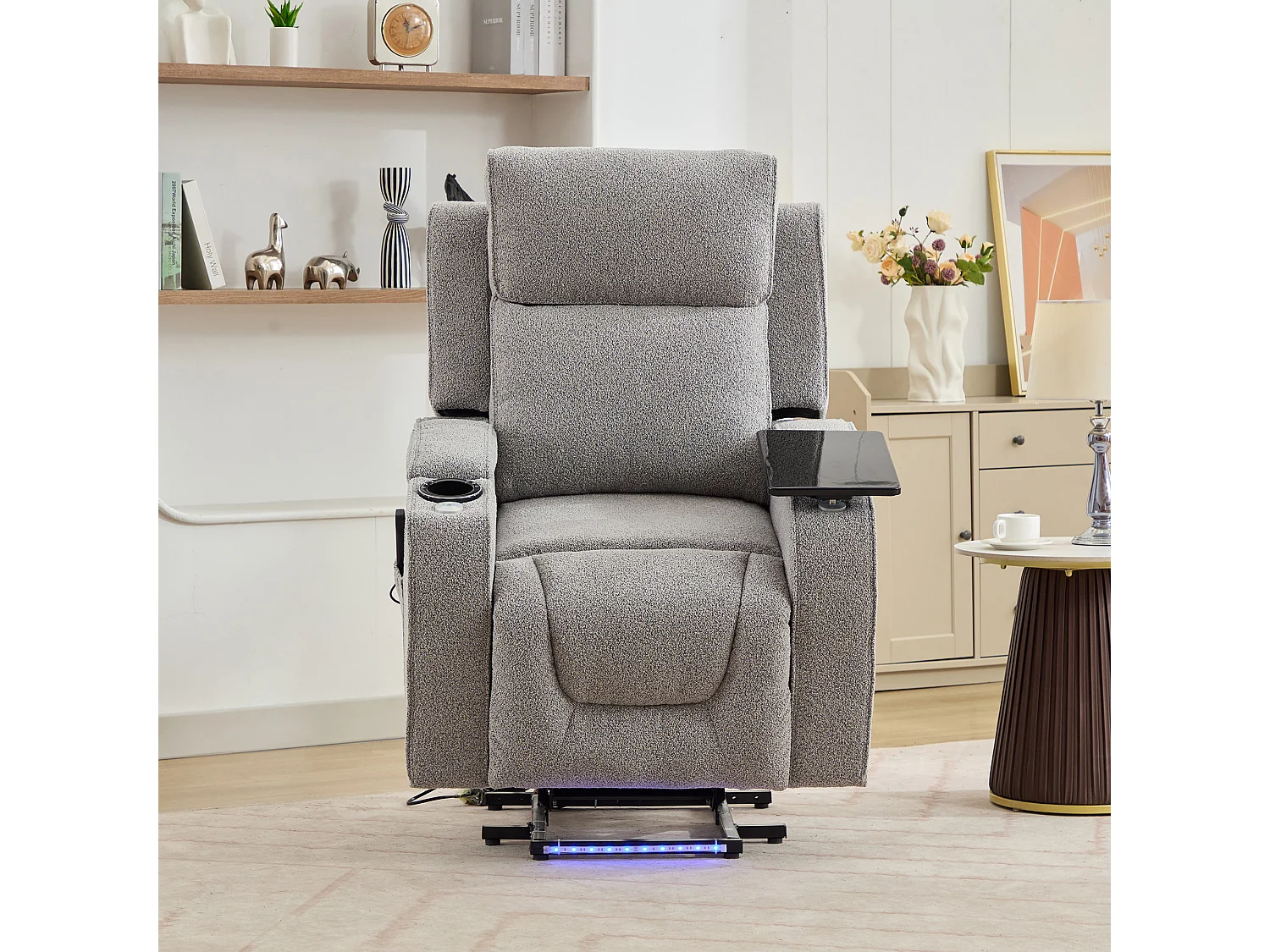 Cowley Electric Riser Recliner Chair with Massage, Heat and Cup Cooler