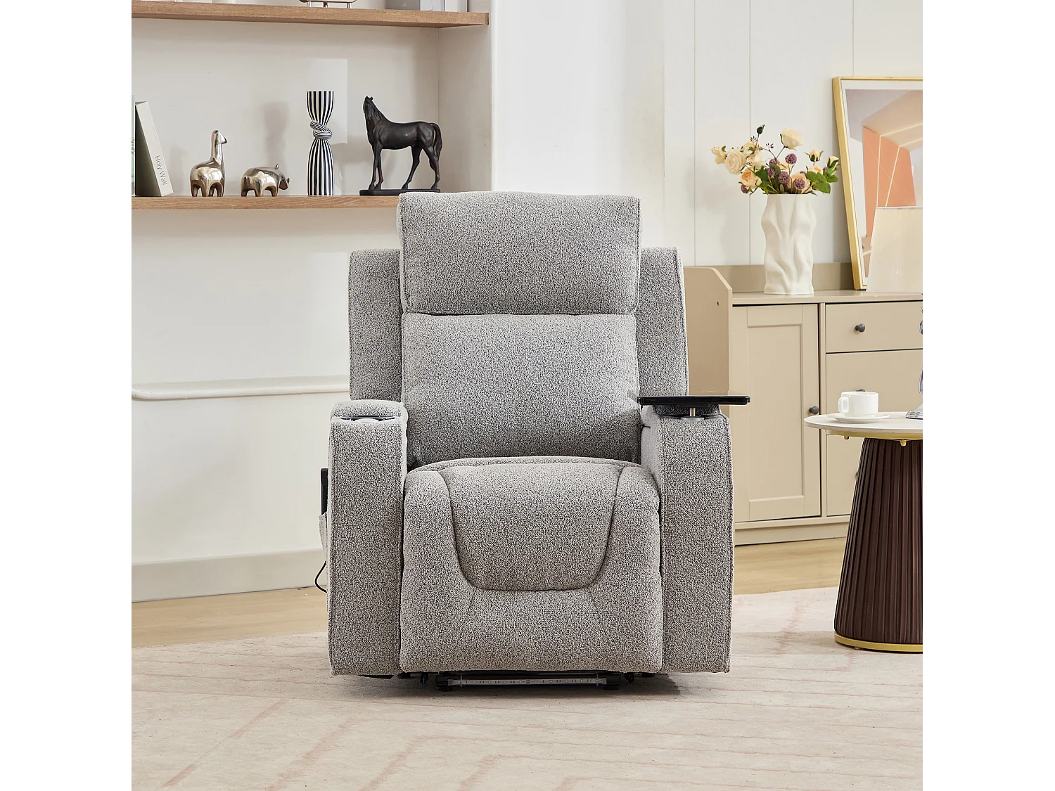 Cowley Electric Riser Recliner Chair with Massage, Heat and Cup Cooler