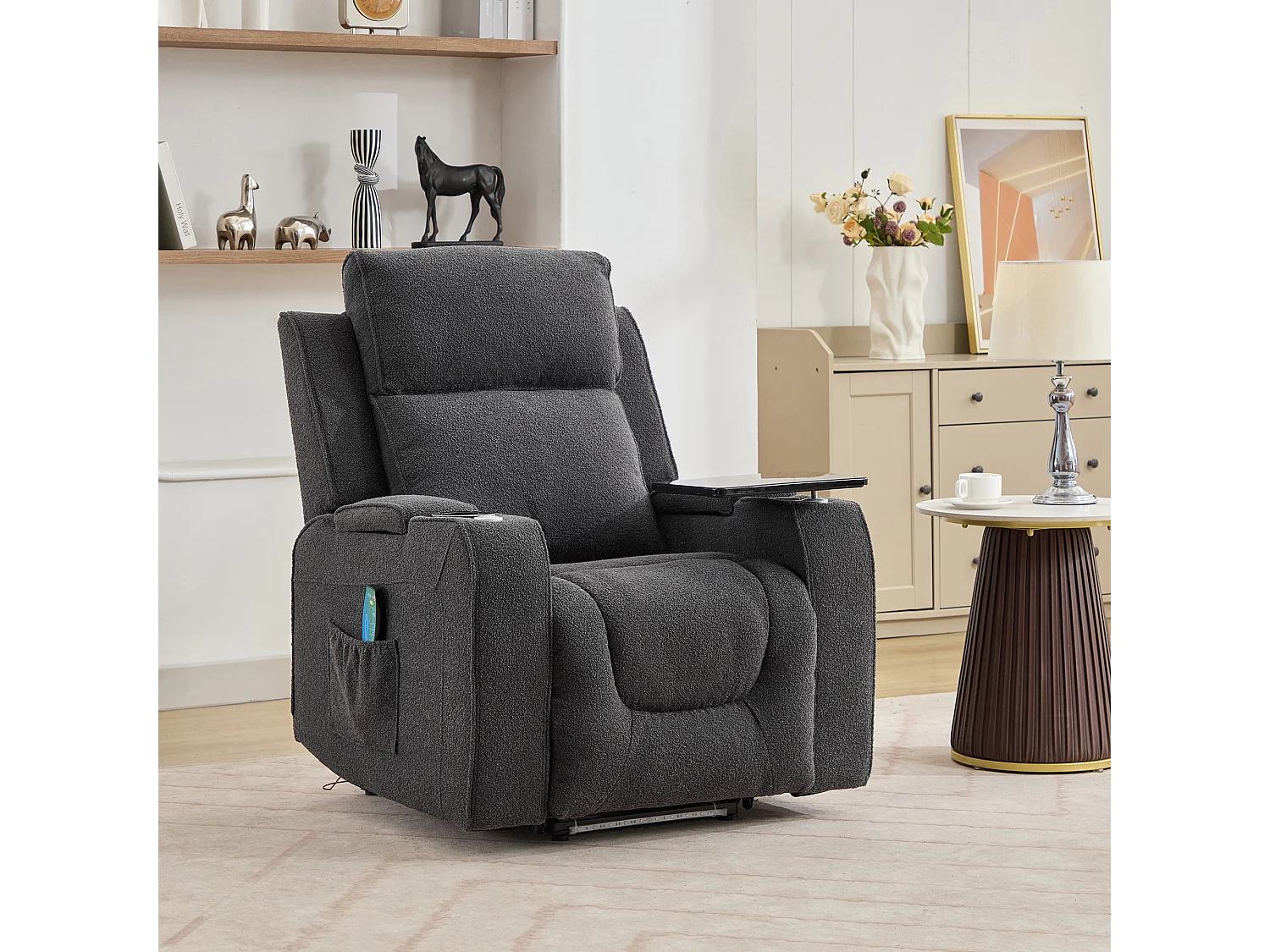 Cowley Electric Riser Recliner Chair with Massage, Heat and Cup Cooler
