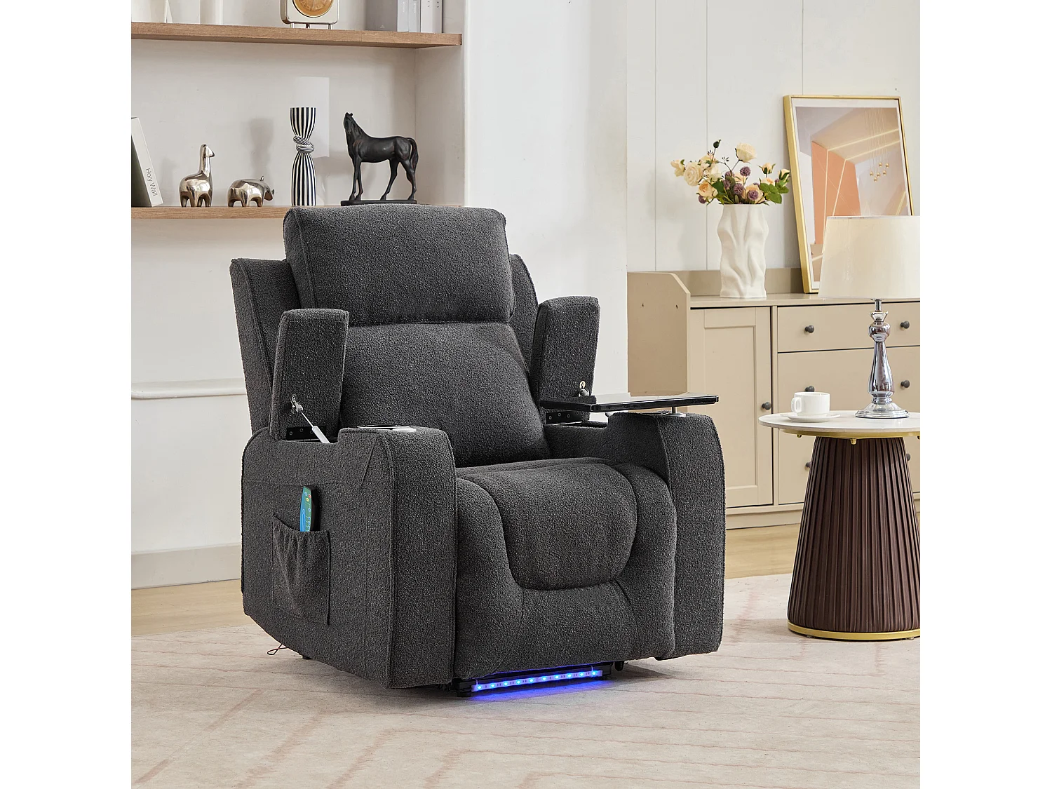 Cowley Electric Riser Recliner Chair with Massage, Heat and Cup Cooler