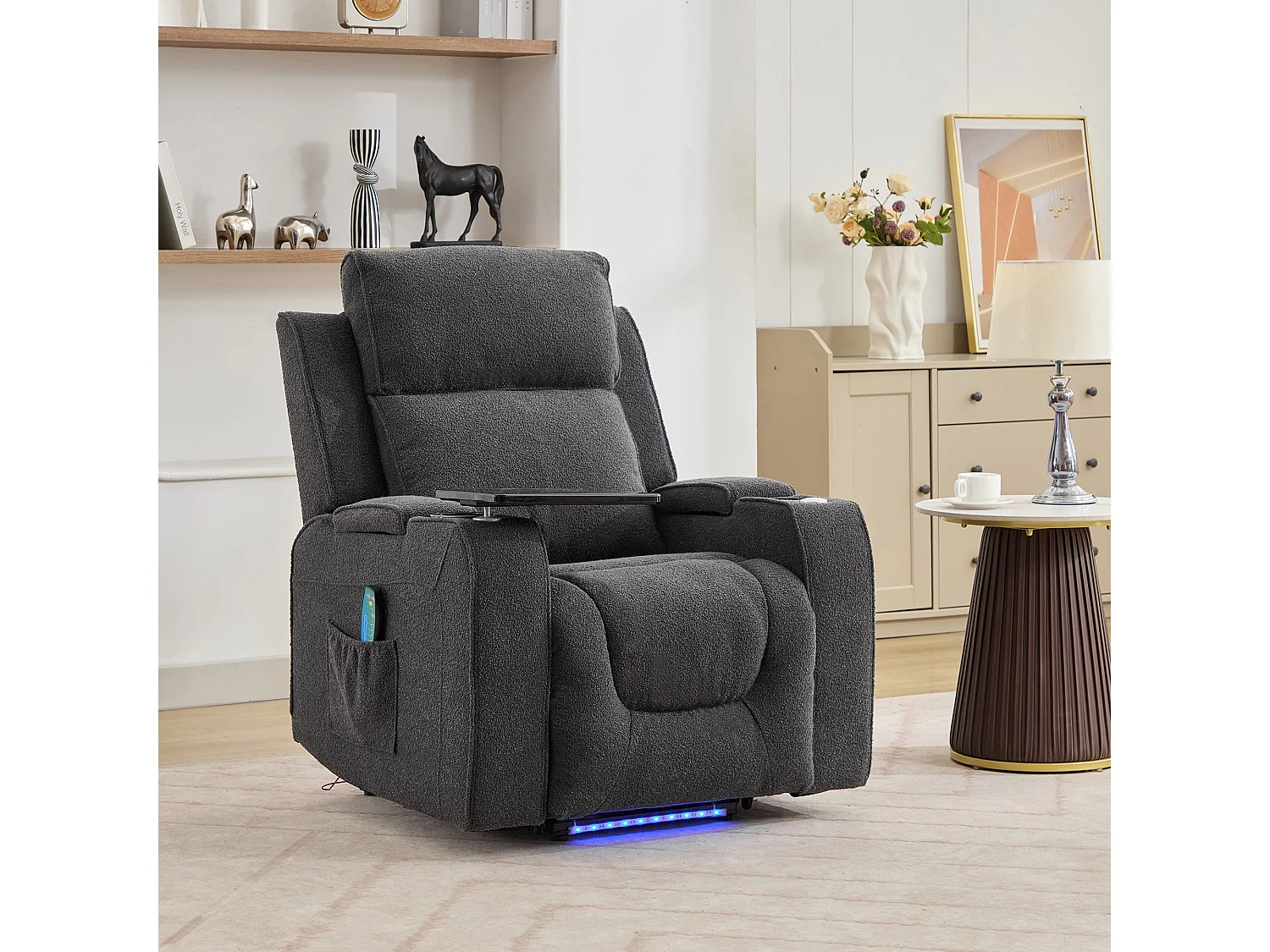 Cowley Electric Riser Recliner Chair with Massage, Heat and Cup Cooler
