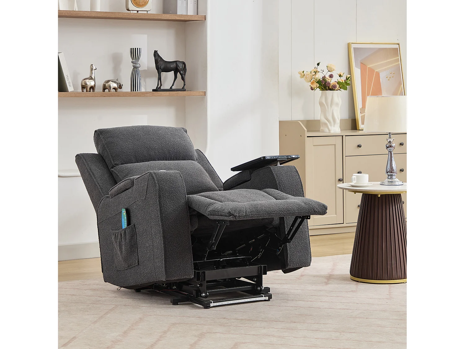 Cowley Electric Riser Recliner Chair with Massage, Heat and Cup Cooler