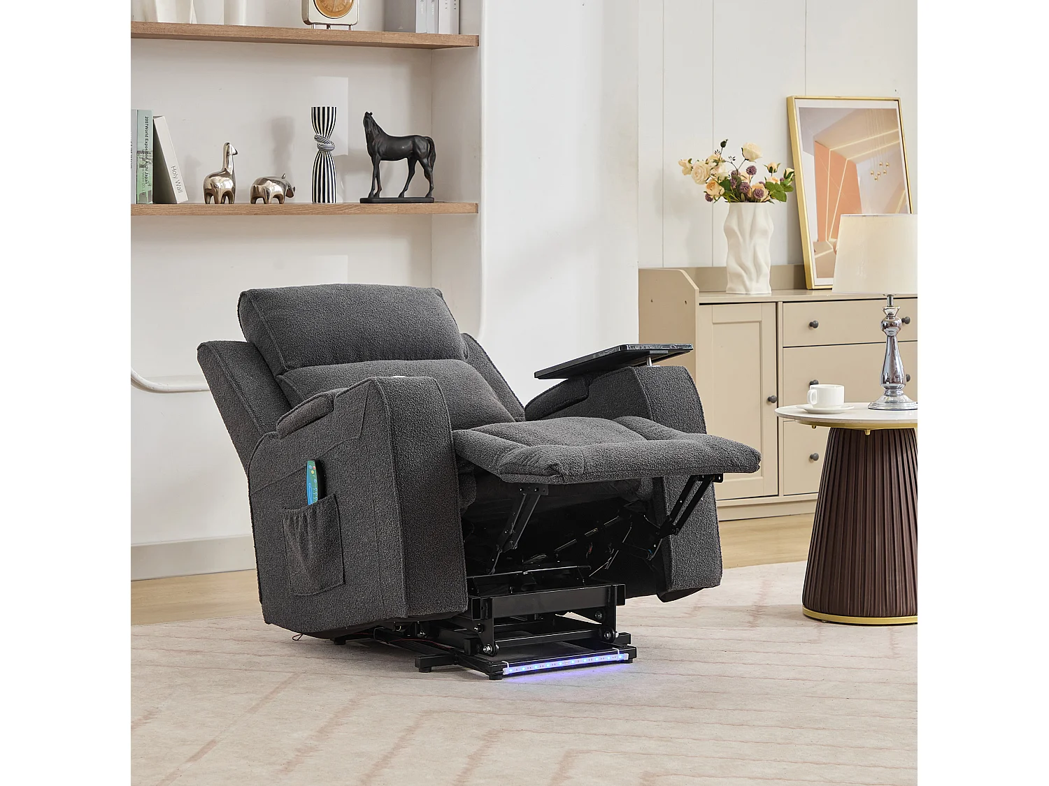 Cowley Electric Riser Recliner Chair with Massage, Heat and Cup Cooler