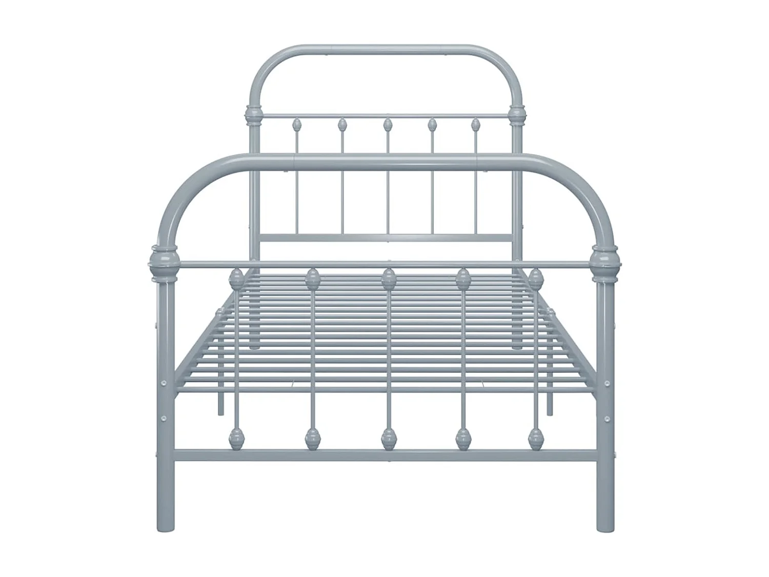 284504 Berkfield Bed Frame without Mattress Grey Metal 90x200 cm