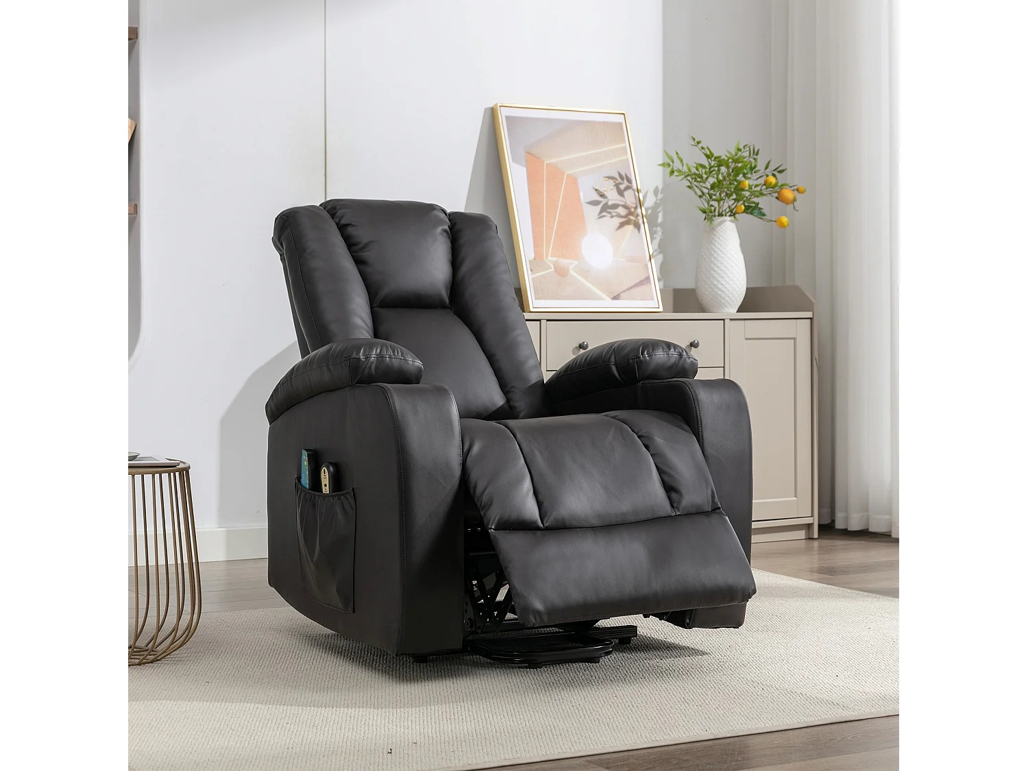 Hartville Electric Lift Assist Riser Recliner with Massage and Heat