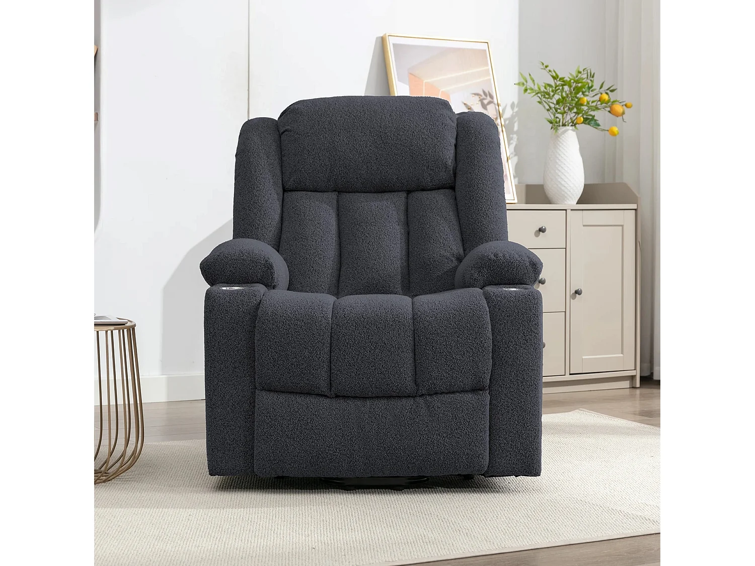 Redding Dual Motor Electric Lift Assist Recliner Chair with Massage and Heat