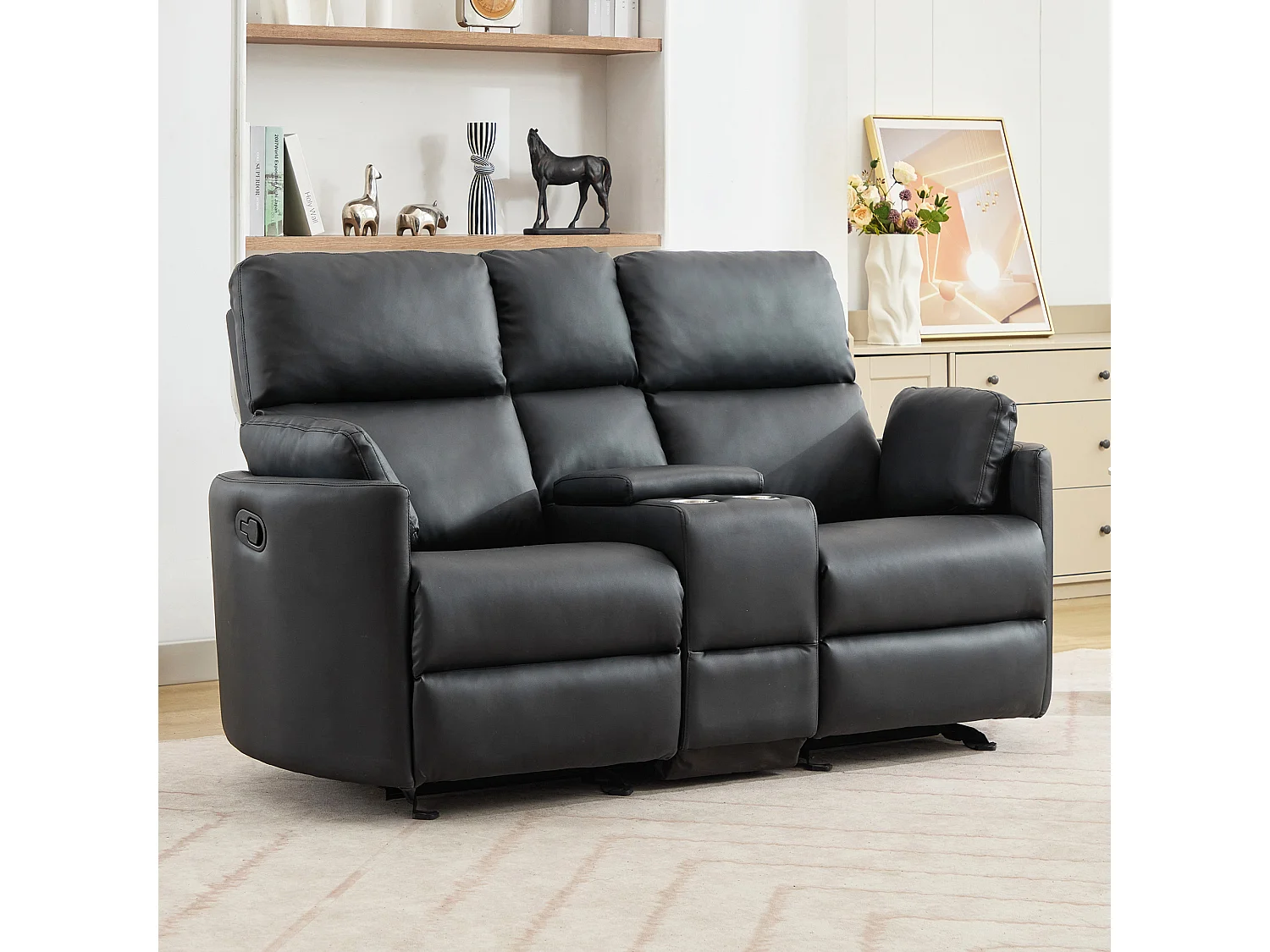 Hudson 2 Seat Rocker Recliner Sofa with Centre Console