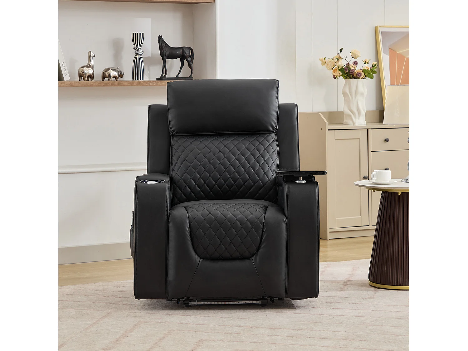 Byron Electric Riser Recliner with Massage, Heat, Drink Cooler, Table