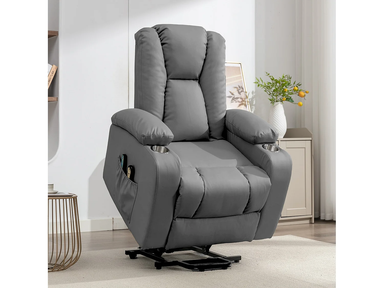 Hartville Electric Lift Assist Riser Recliner with Massage and Heat