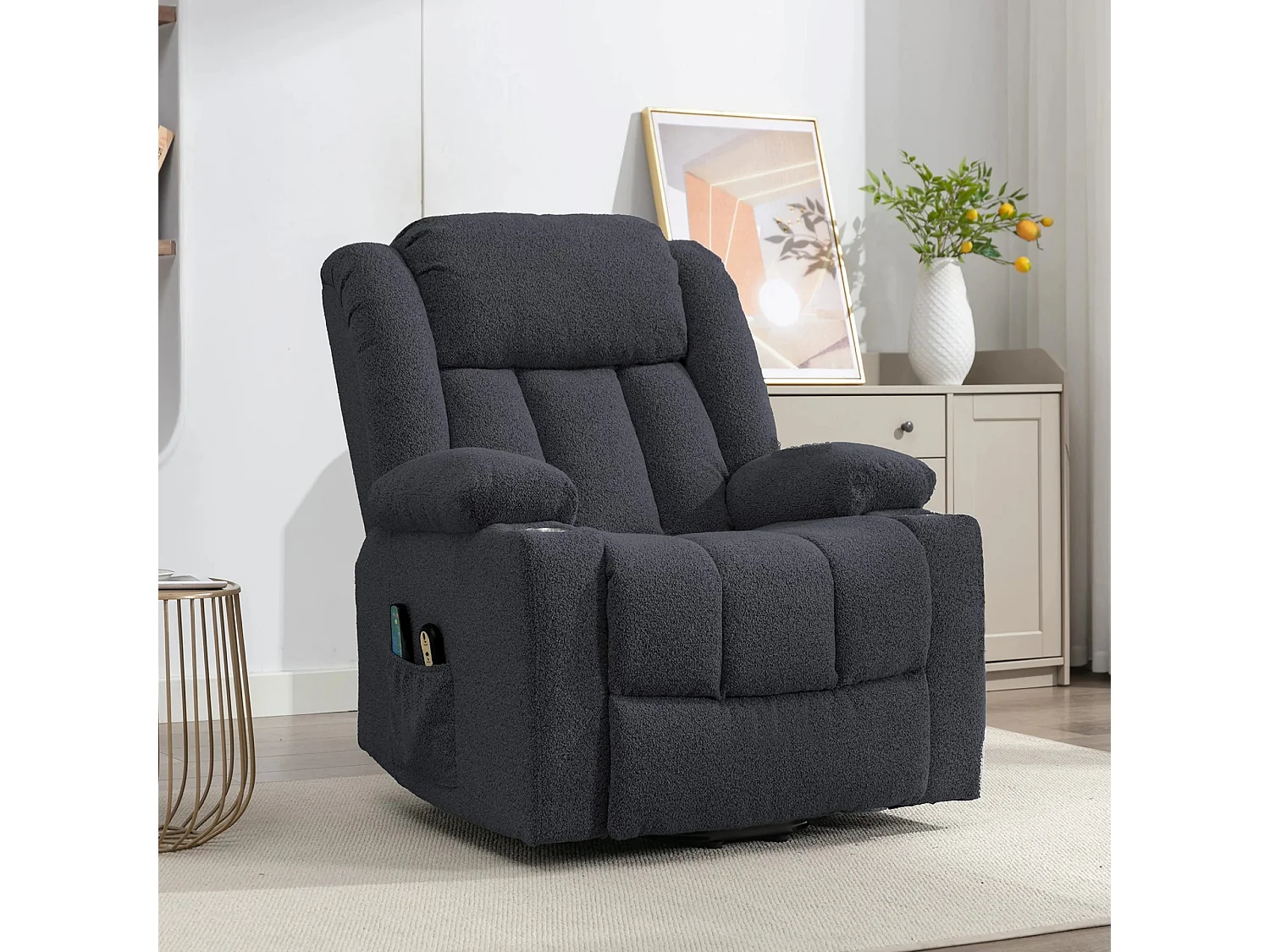 Lovell Electric Lift Assist Riser Recliner with Massage and Heat