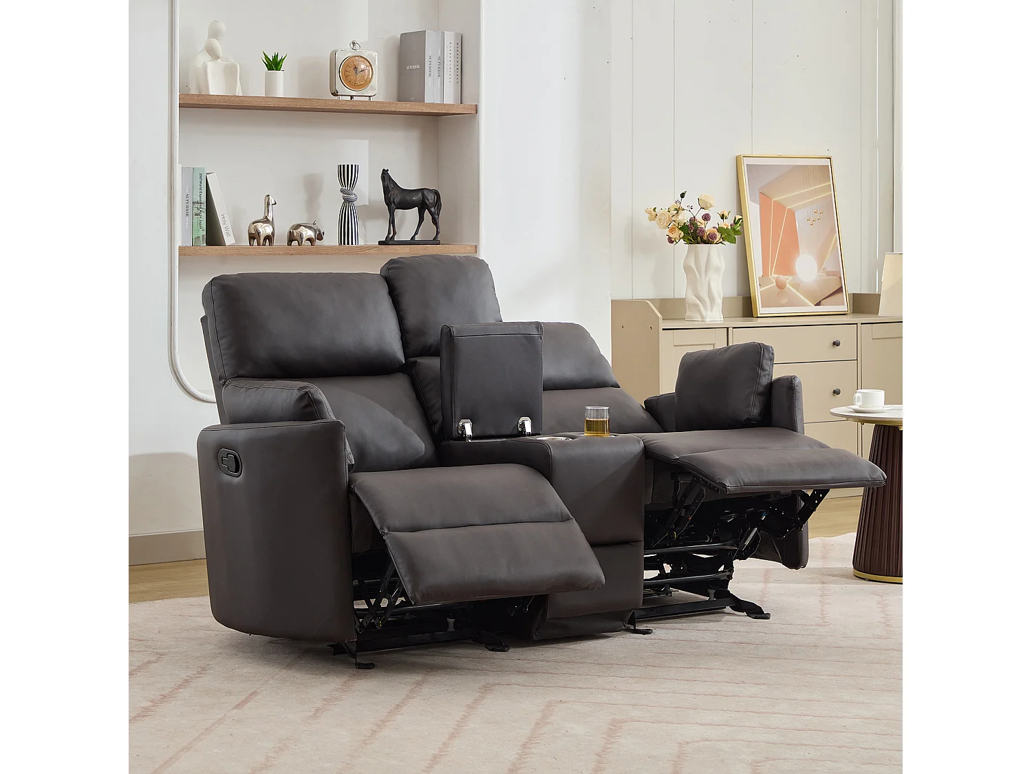 Hudson 2 Seat Rocker Recliner Sofa with Centre Console