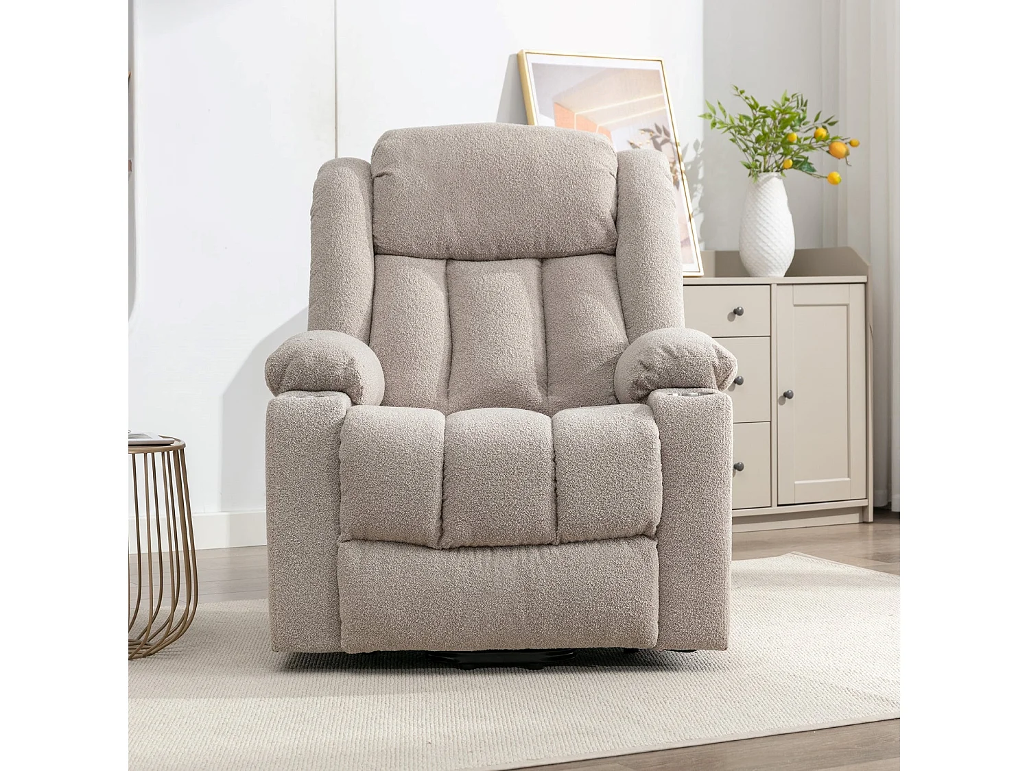 Lovell Electric Lift Assist Riser Recliner with Massage and Heat