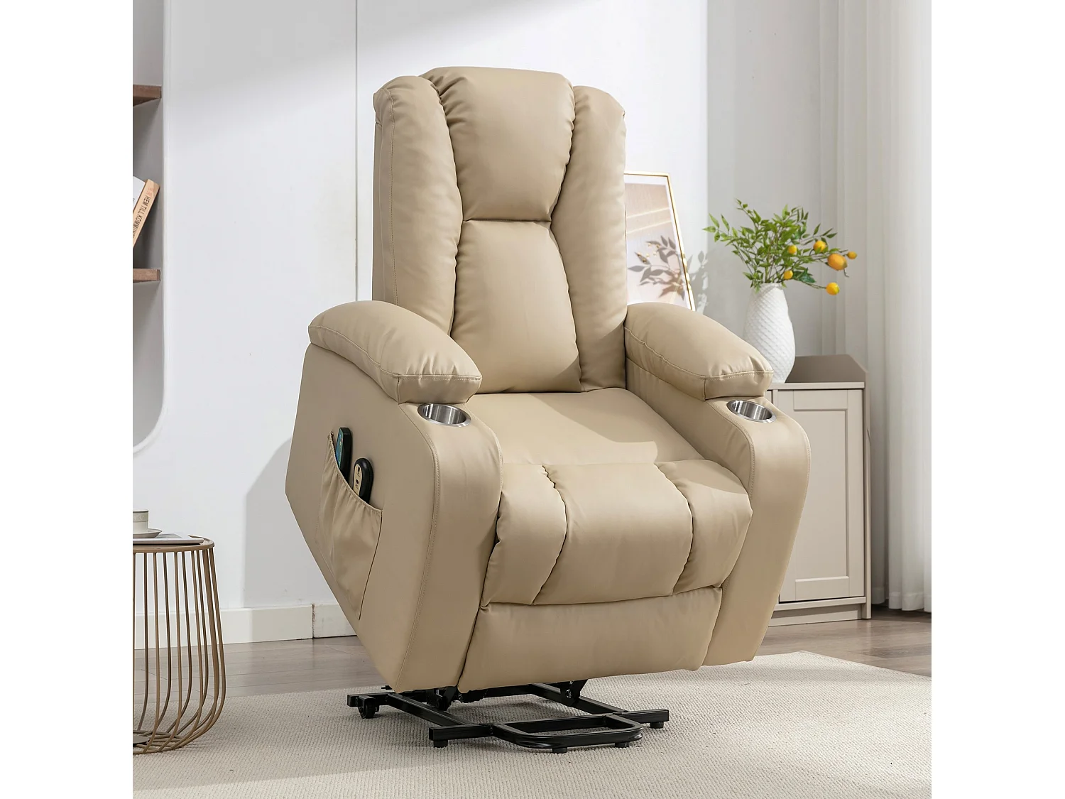 Hartville Electric Lift Assist Riser Recliner with Massage and Heat