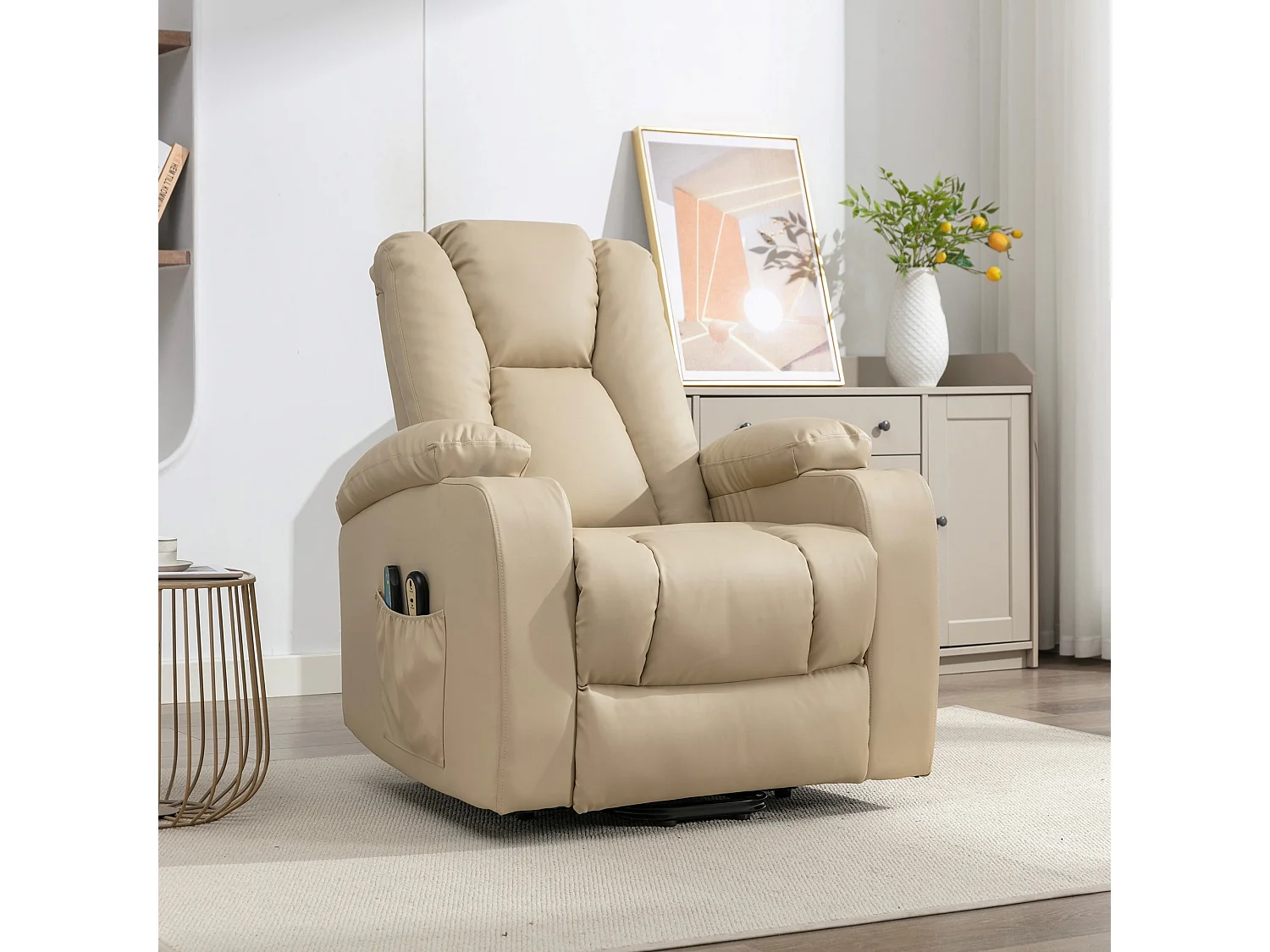 Hartville Electric Lift Assist Riser Recliner with Massage and Heat