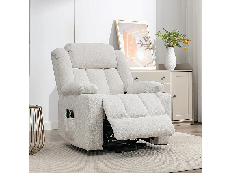 Redding Dual Motor Electric Lift Assist Recliner Chair with Massage and ...